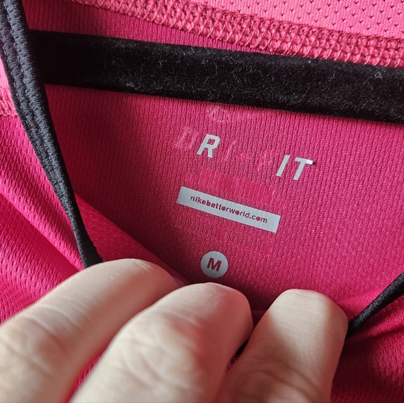 Nike Women's Vibrant Pink Long Sleeve Tee - Picture 2 of 5